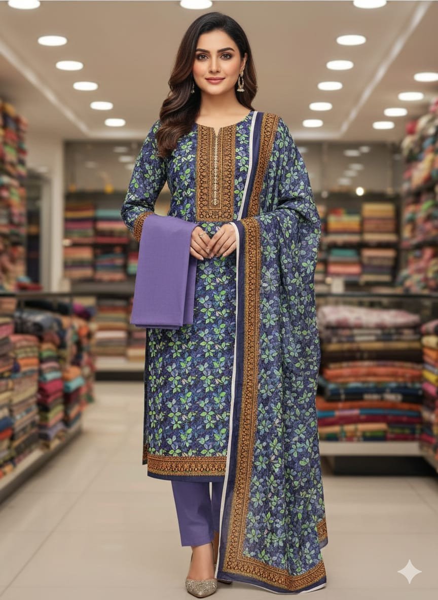 নতুন ডিজিটাল প্রিন্ট কটন থ্রি-পিস – আরাম, স্টাইল, ফ্রেশনেস একসাথে!